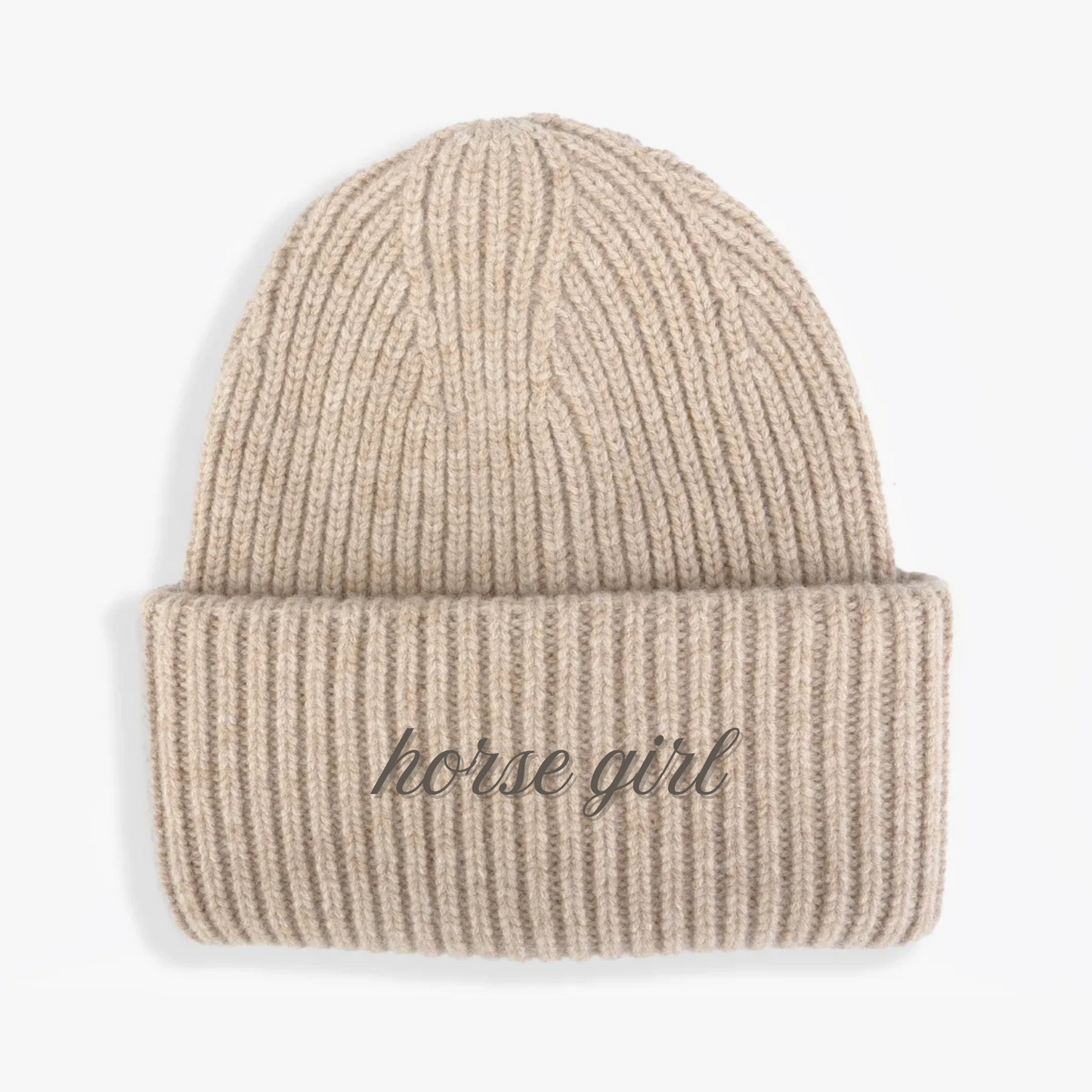 'Horse Girl' Beanie - Oatmeal