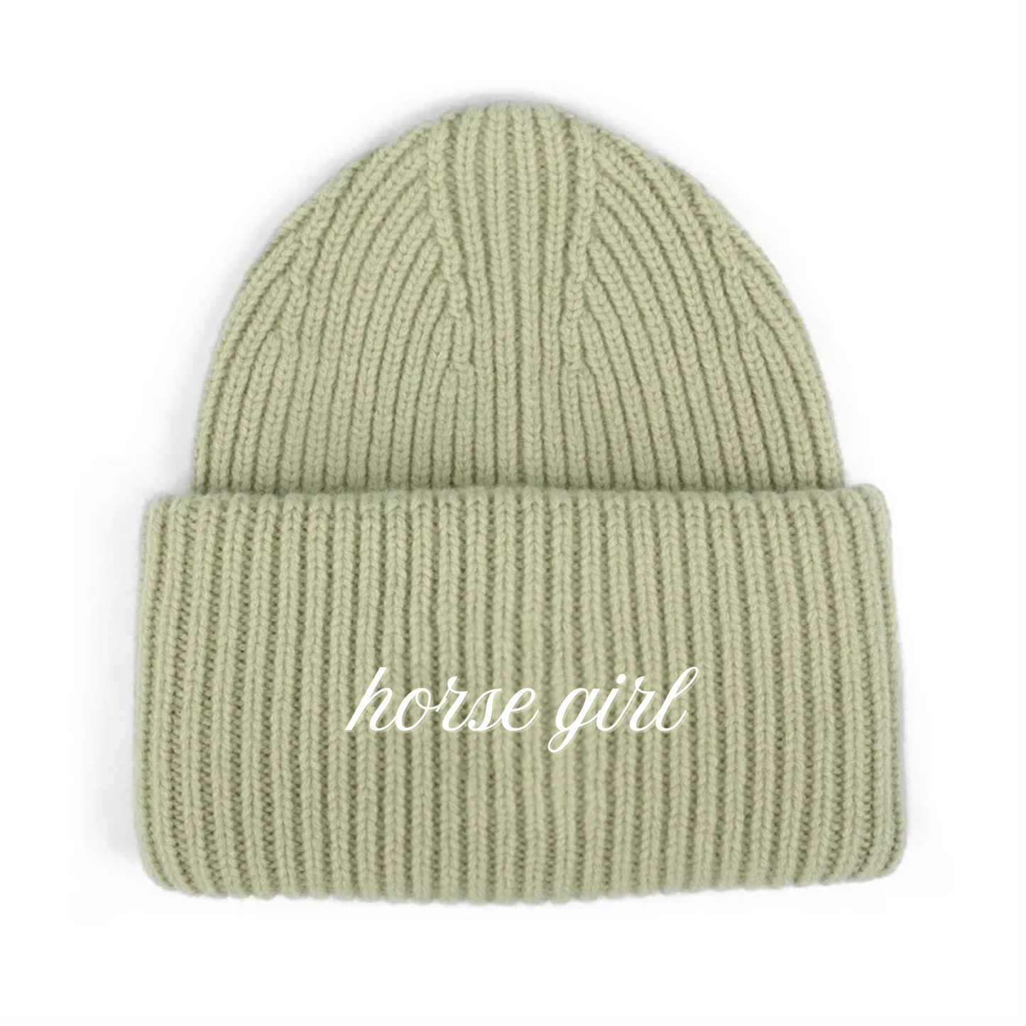 'Horse Girl' Beanie - Moss