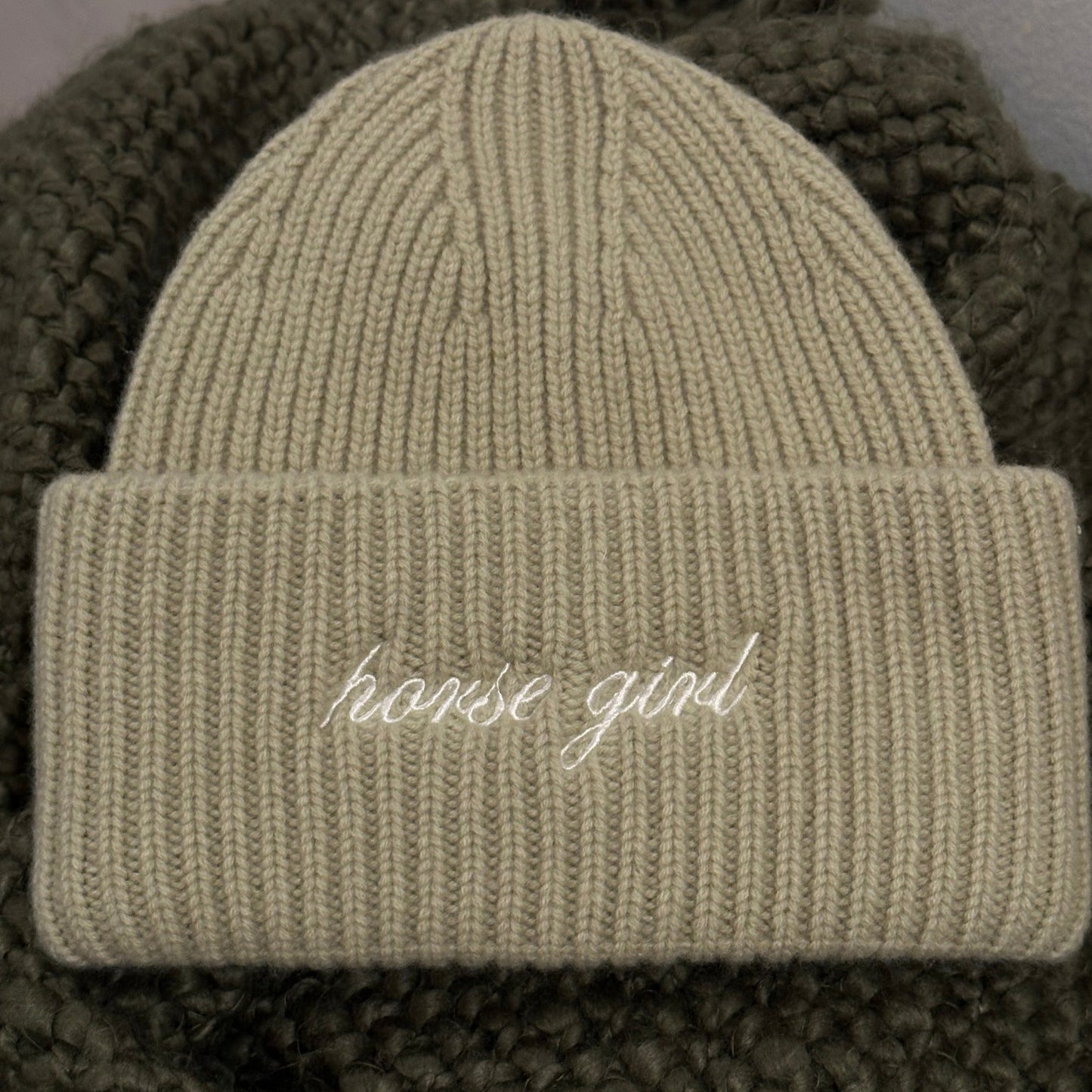 'Horse Girl' Beanie - Moss
